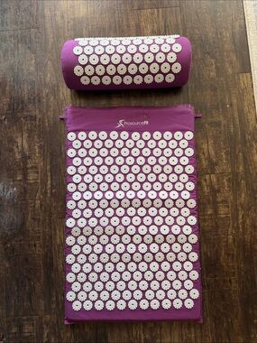 Purple Acupressure Mat and Pillow Set